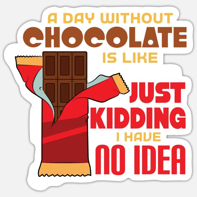 Chocolate - Sticker size S (10 x 10 cm) - white matte