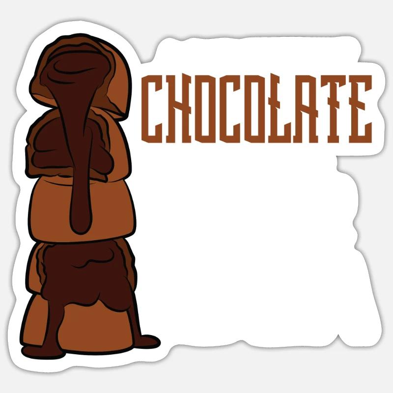 Chocolat Sticker taille S (10 x 10 cm)