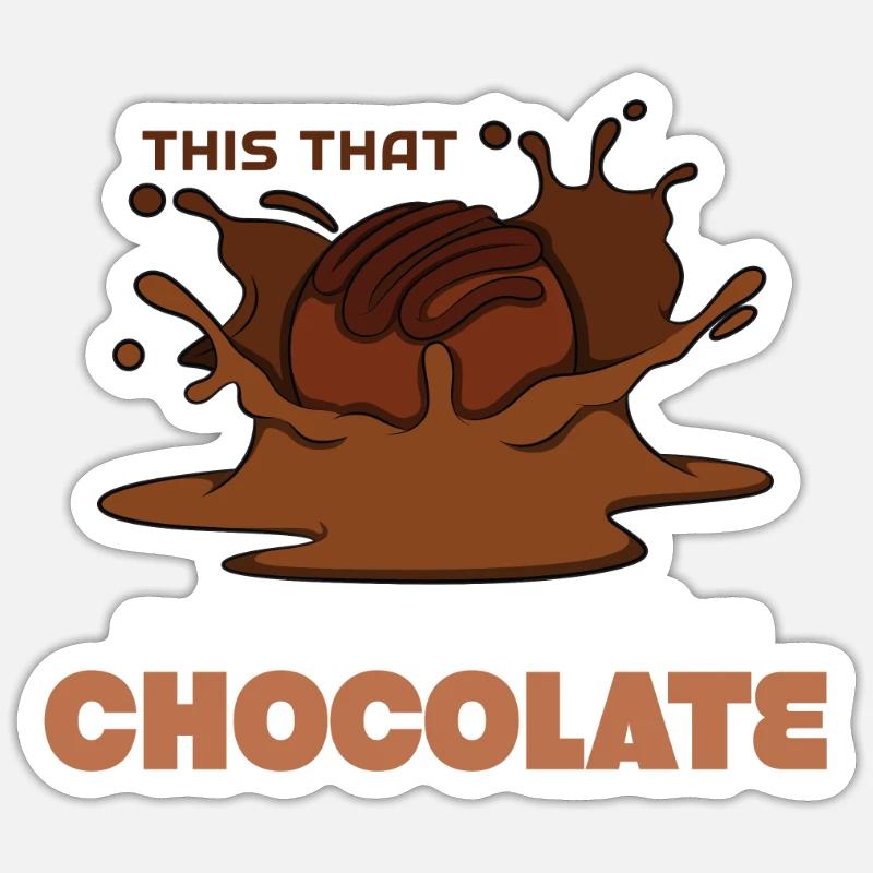 This premium chocolate - Sticker size S (10 x 10 cm) - white matte