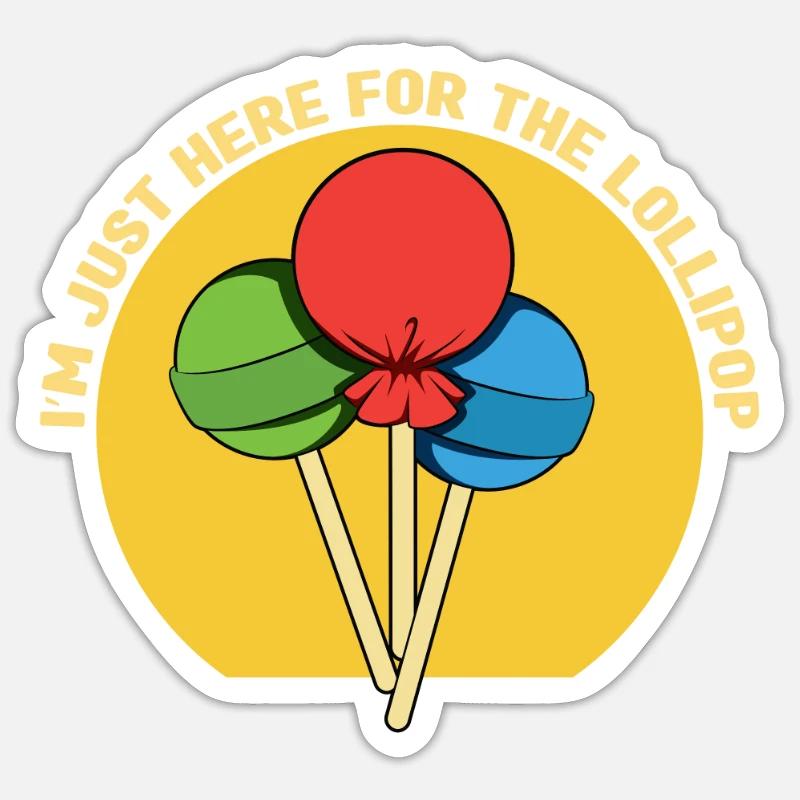Lollipop Candy Gift - Sticker size S (10 x 10 cm) - white matte