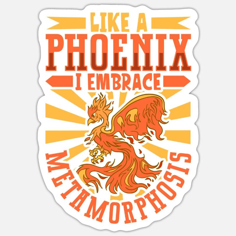 Phoenix Bird Mythical Creatures - Sticker size S (10 x 10 cm) - white matte