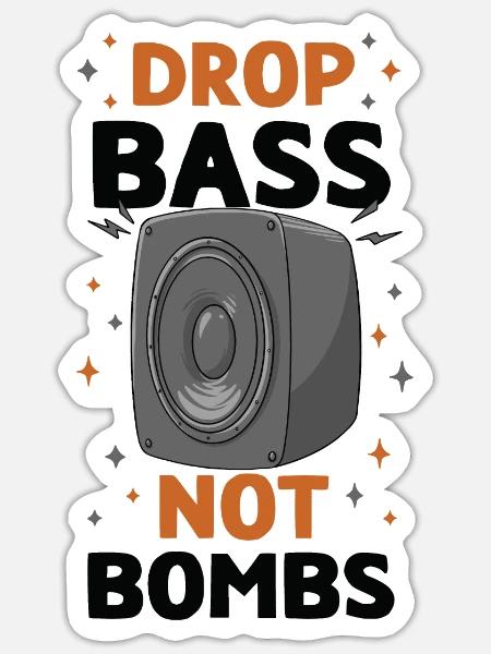 DJ Techno Musik Disc Jockey House Party EDM Trance - Sticker Größe S (10 x 10 cm) - Mattweiß