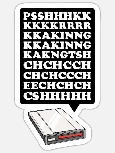 90er Nostalgie Retro 90er Einwahl Internet Vintage - Sticker Größe S (10 x 10 cm) - Mattweiß