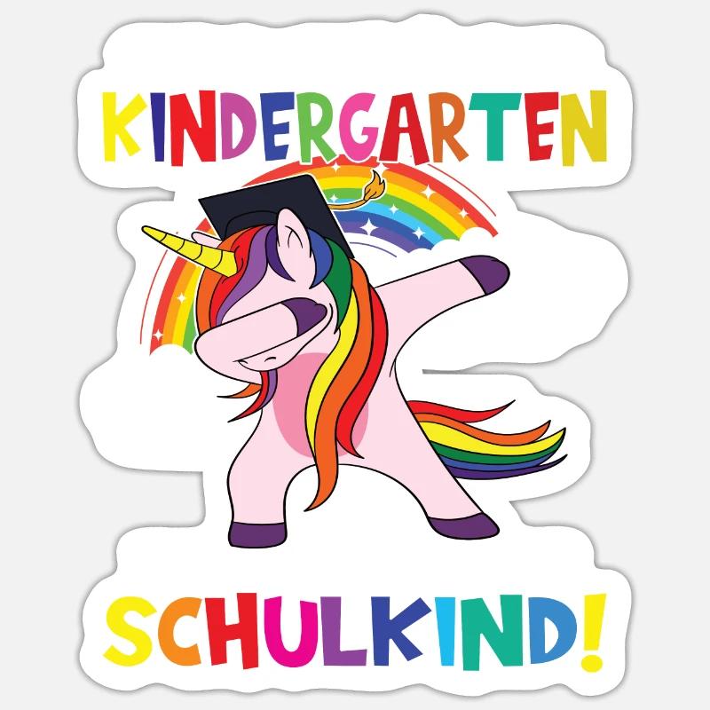 Tschüss Kindergarten Ich Bin Jetzt Ein Schulkind! Sticker Größe S (10 x 10 cm)