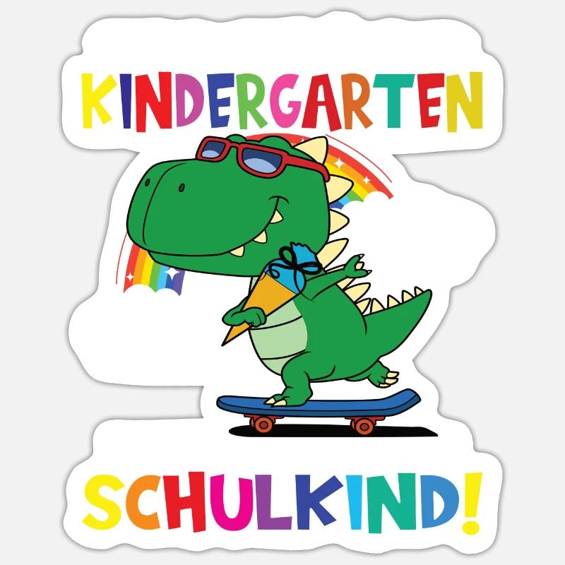Tschüss Kindergarten Ich Bin Jetzt Ein Schulkind! Sticker Größe S (10 x 10 cm)