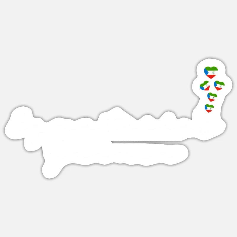 Äquatorialguinea - Sticker Größe S (10 x 10 cm) - Mattweiß