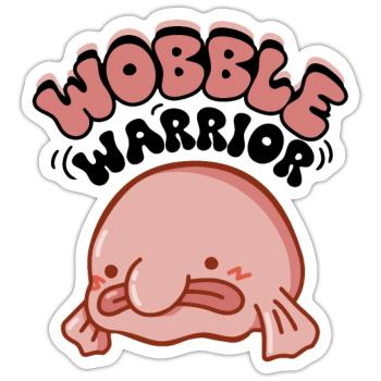 Meeresbiologe Tiefseefisch Blobfisch Ozean - Sticker Größe S (10 x 10 cm) - Mattweiß - Vorne