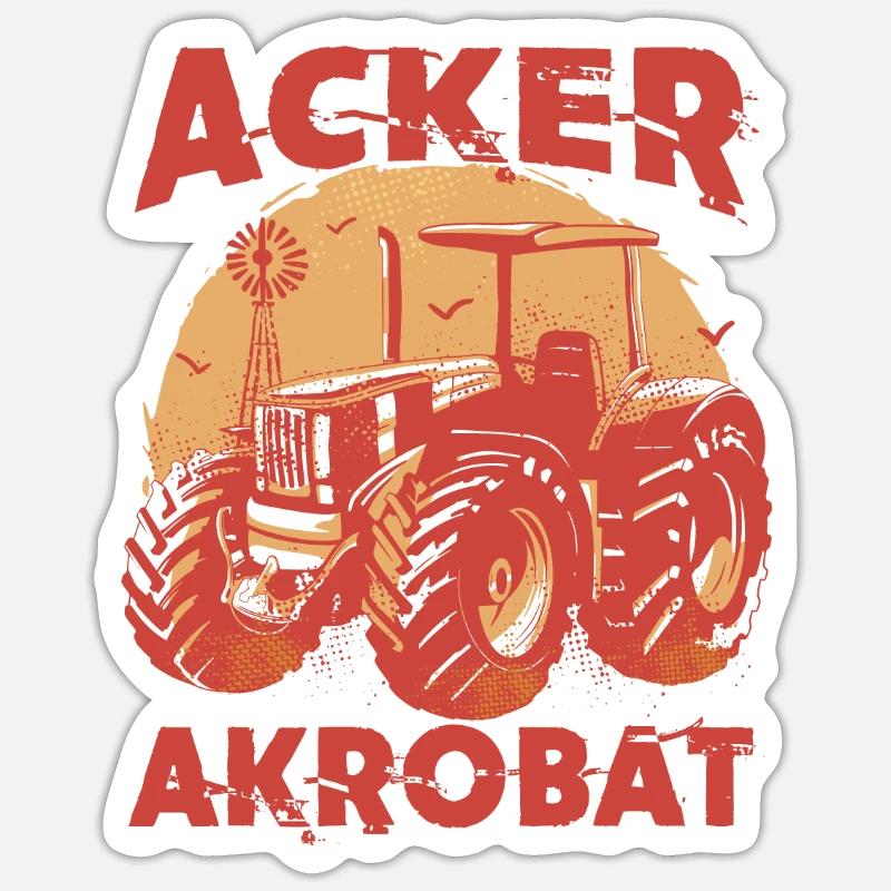 Acker Akrobat Sticker Größe S (10 x 10 cm)