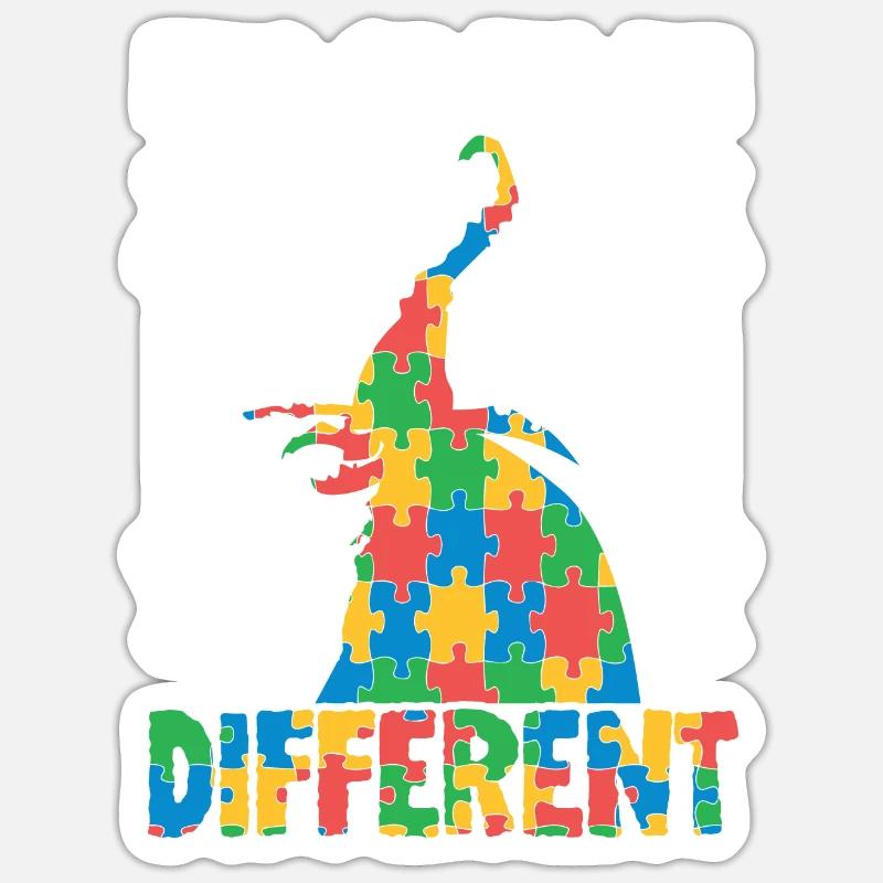 Autismus Halloween Süßes oder Saures Autismus-Bewusstsein Sticker Größe S (10 x 10 cm)