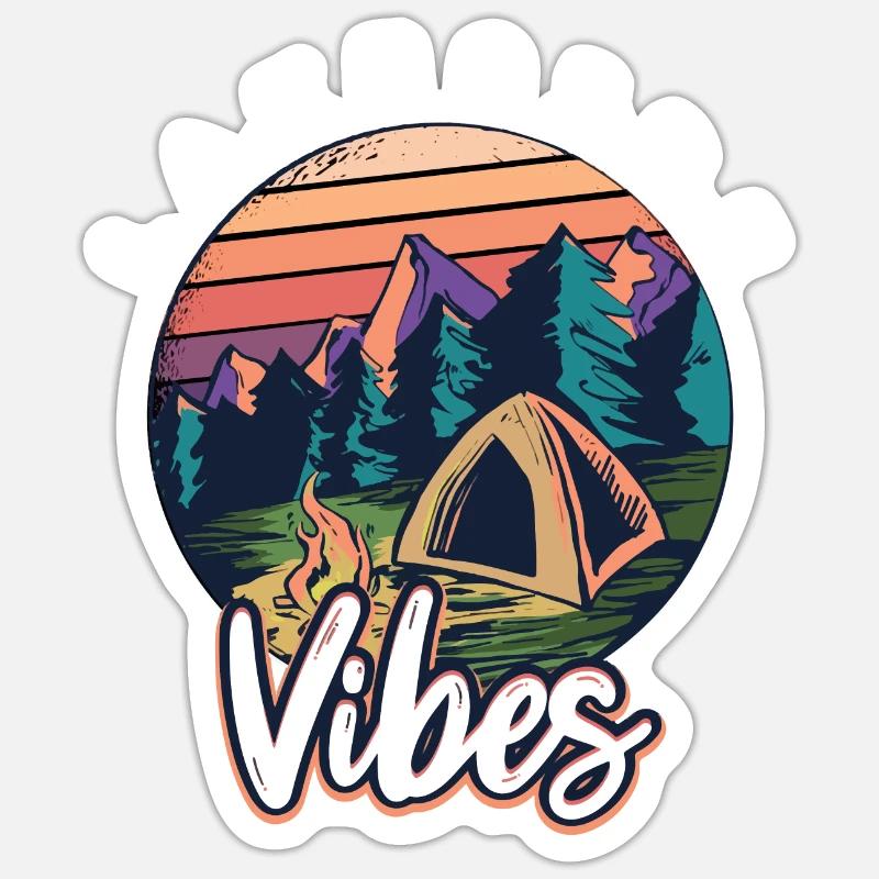 Lakeside Vibes Mode - Sticker size S (10 x 10 cm) - white matte