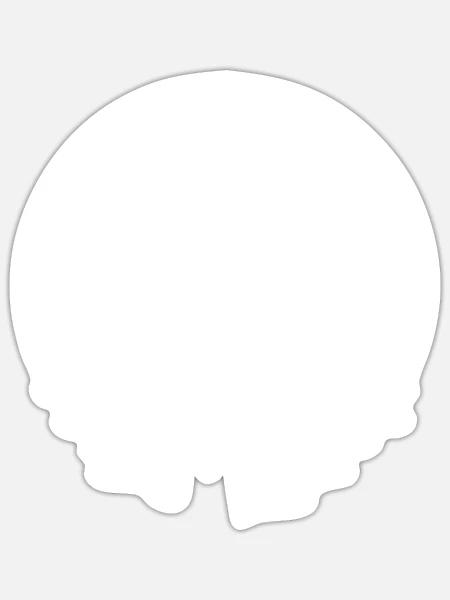 Kreis mit Reflektion - Dartspieler - - Sticker Größe S (10 x 10 cm) - Mattweiß