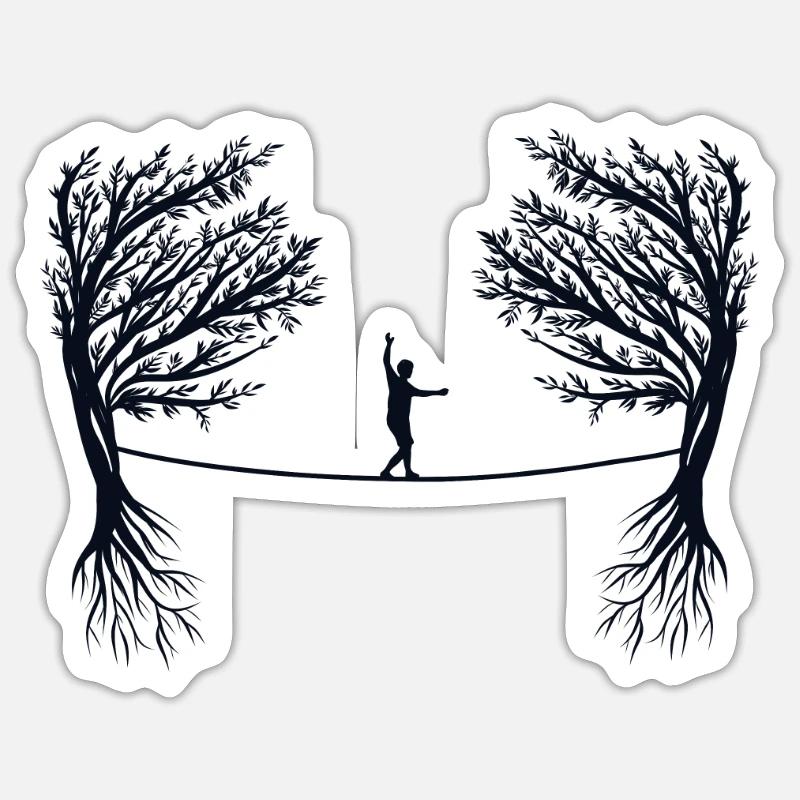 Balancing Indoor Slackers Slackerliner Slackline Sticker size S (10 x 10 cm)