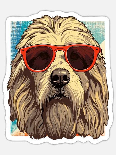 Maremmano Abruzzese Schäferhund - Sticker Größe S (10 x 10 cm) - Mattweiß