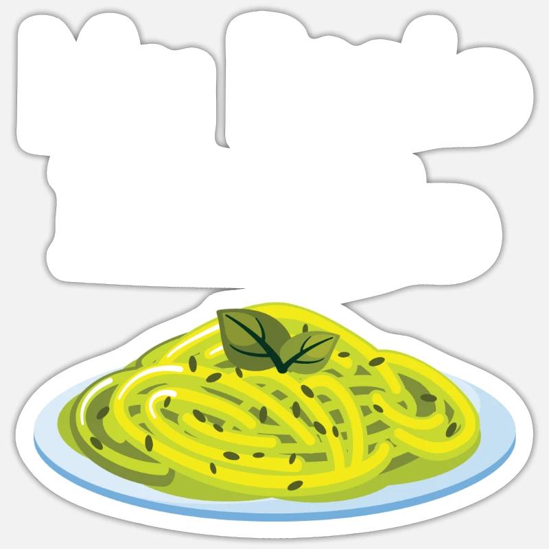Pesto - Sticker size S (10 x 10 cm) - white matte