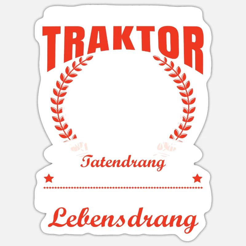 Traktor Sprüche Lustig Traktorfahrer - Sticker Größe S (10 x 10 cm) - Mattweiß
