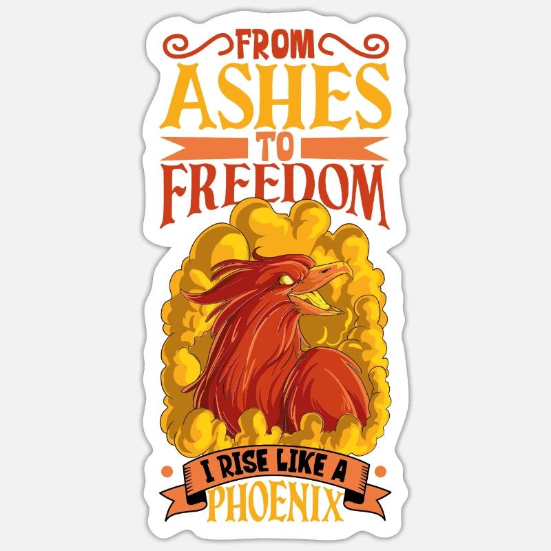 Phoenix Bird Mythical Creatures - Sticker size S (10 x 10 cm) - white matte