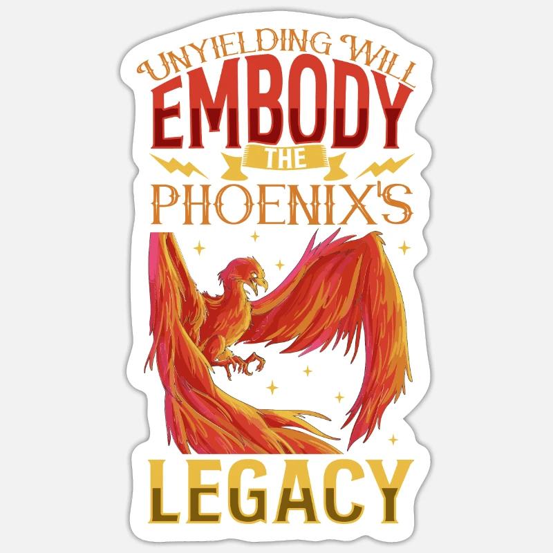 Phoenix Bird Créatures mythiques Sticker taille S (10 x 10 cm)
