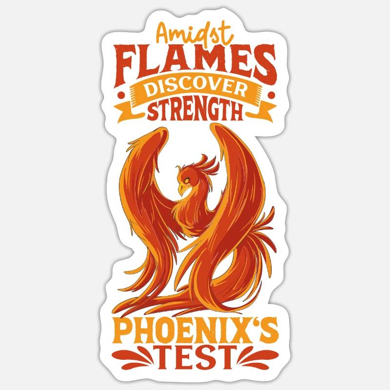 Phoenix Bird Créatures mythiques Sticker taille S (10 x 10 cm)