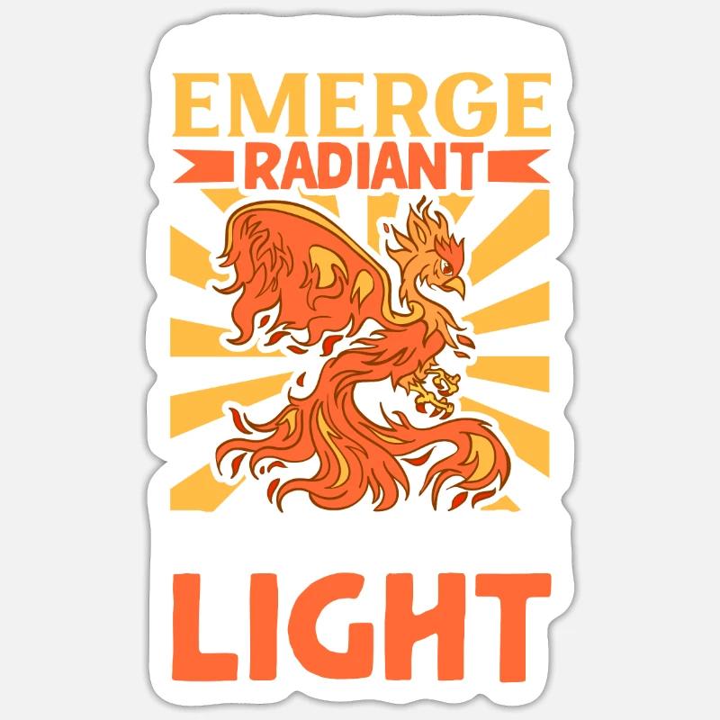 Phoenix Bird Mythical Creatures - Sticker size S (10 x 10 cm) - white matte