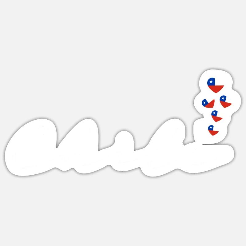 Chile - Sticker size S (10 x 10 cm) - white matte