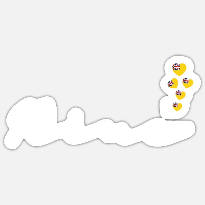 Niue - Sticker Größe S (10 x 10 cm) - Mattweiß