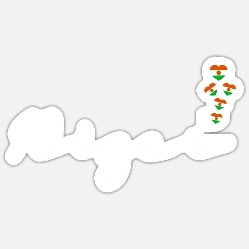 Niger - Sticker Größe S (10 x 10 cm) - Mattweiß