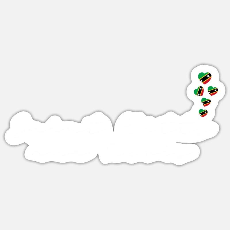 Saint Kitts et Nevis - Sticker taille S (10 x 10 cm) - blanc mat