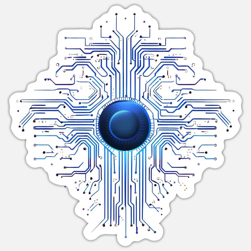 Maschinelles Lernen, KI, Deep-Learning-Programmierer Sticker Größe S (10 x 10 cm)