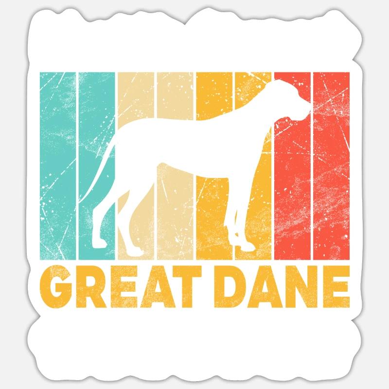 Great Dane Gifts - Sticker size S (10 x 10 cm) - white matte