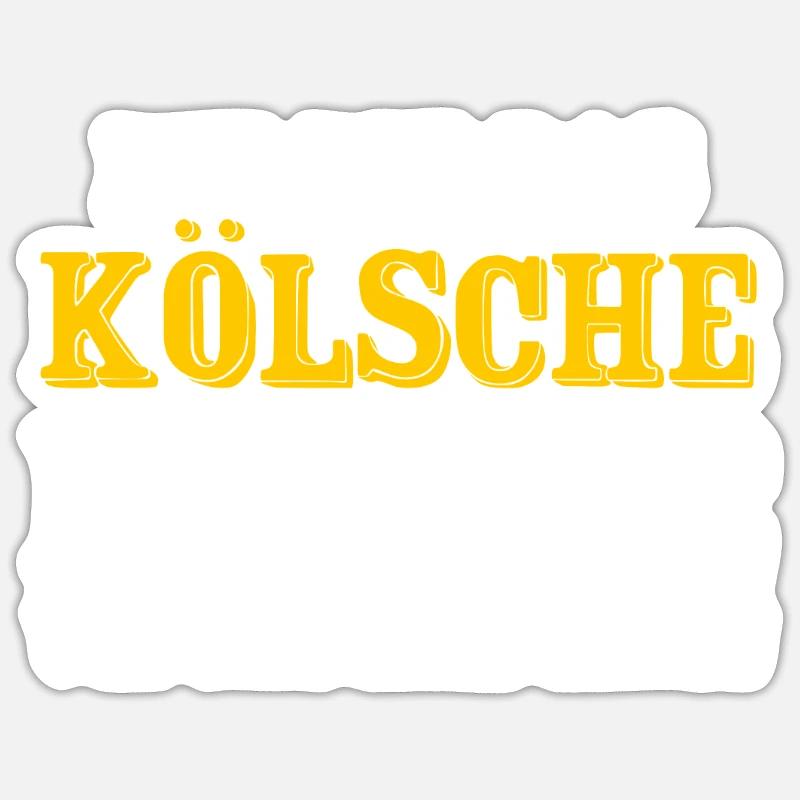 Kölsche Mädche Kölle Kölsch Kölner Karneval Köln - Sticker Größe S (10 x 10 cm) - Mattweiß