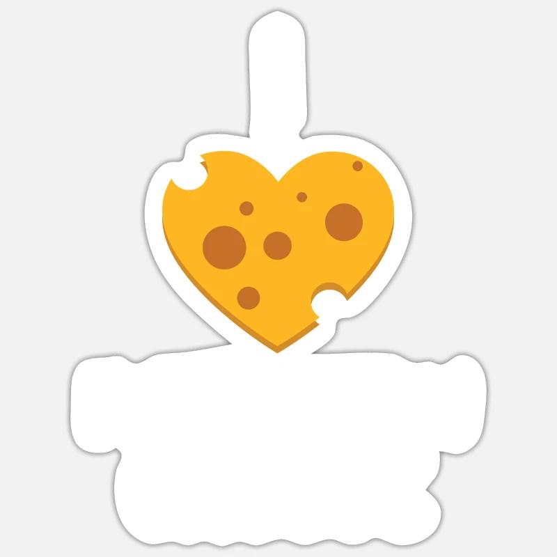 Parmesan - Sticker Größe S (10 x 10 cm) - Mattweiß