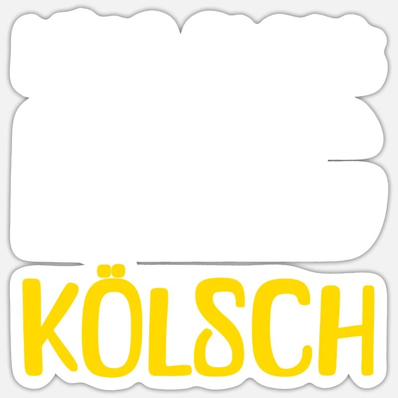 Ming Stadt Ming Kölsch Kölle Kölner Karneval Köln - Sticker Größe S (10 x 10 cm) - Mattweiß