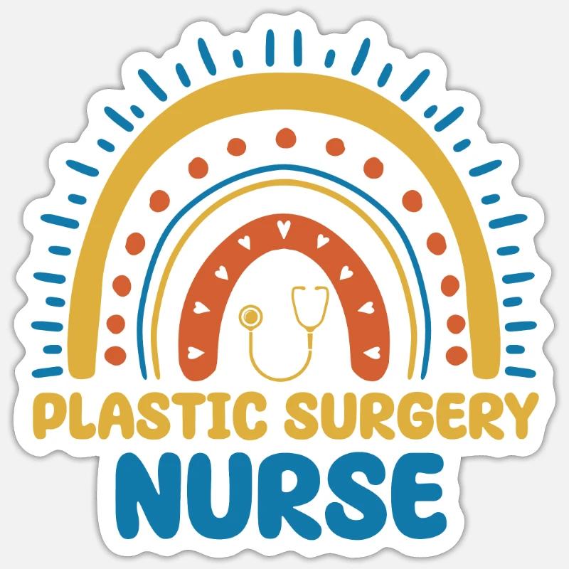 Plastic Surgery Nurse Sticker size S (10 x 10 cm)