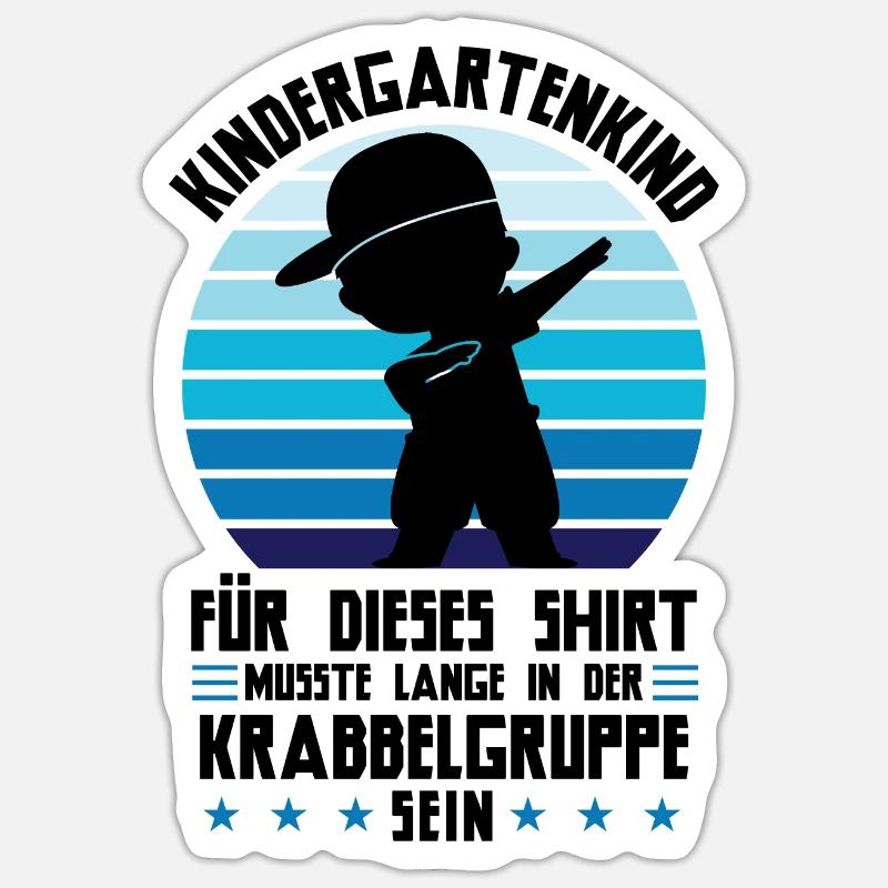 Kindergarten Dabbing Kindergartenkind Geschenk - Sticker Größe S (10 x 10 cm) - Mattweiß