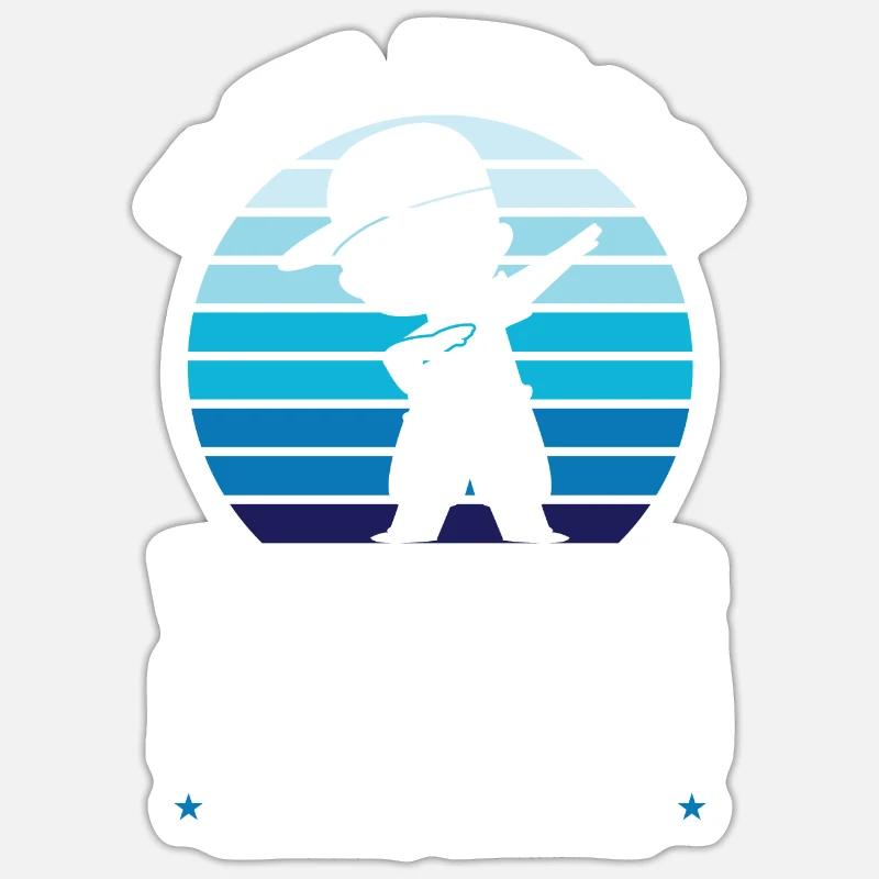 Vorschule Dabbing Vorschüler Geschenk - Sticker Größe S (10 x 10 cm) - Mattweiß