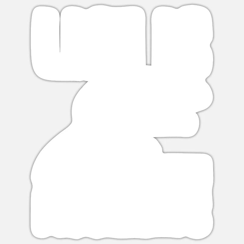Rétro - Sticker taille S (10 x 10 cm) - blanc mat