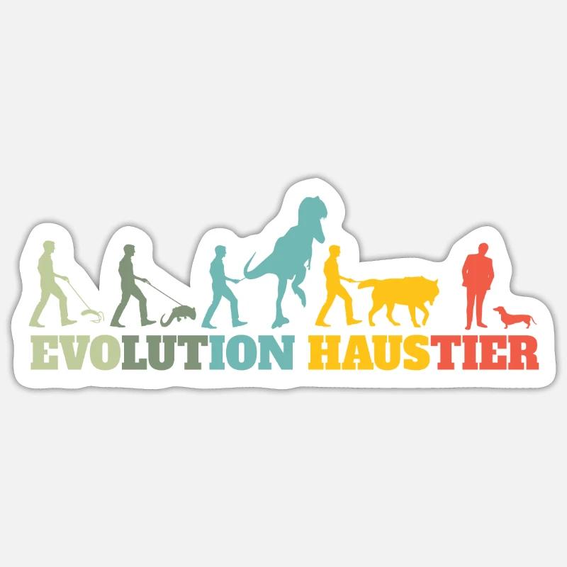 Hund Dackel Hundebesitzer Geschenkidee - Sticker Größe S (10 x 10 cm) - Mattweiß