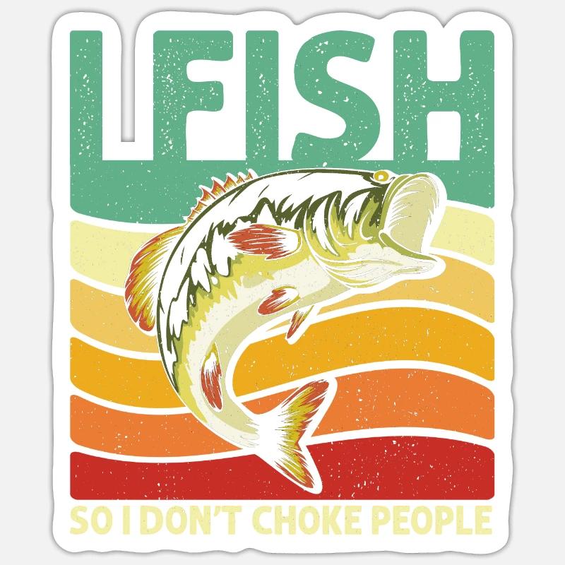 I Fish - Sticker size S (10 x 10 cm) - white matte