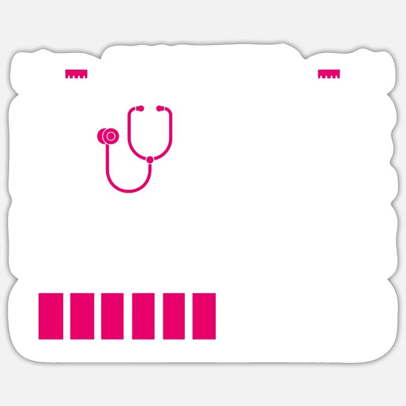 Infirmière instructrice en diabète - Sticker taille S (10 x 10 cm) - blanc mat