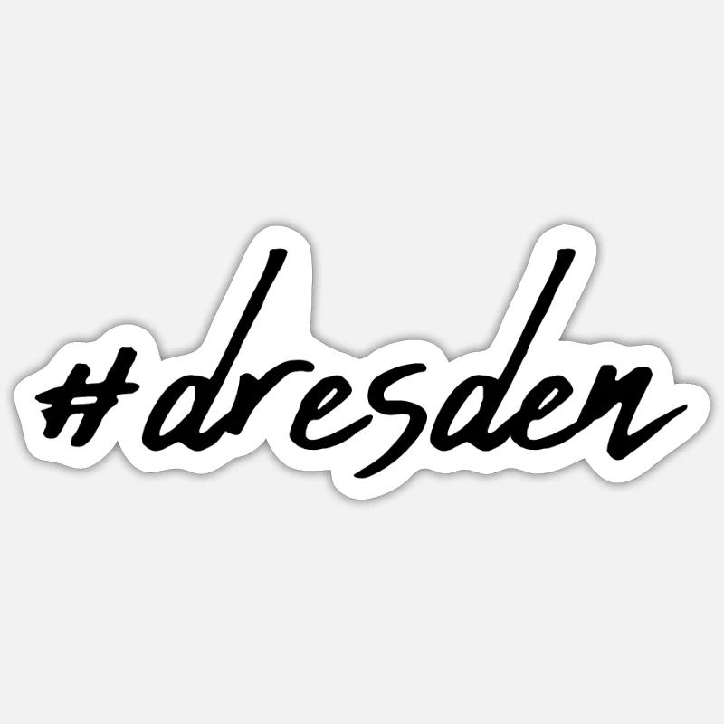 Dresden - Sticker size S (10 x 10 cm) - white matte