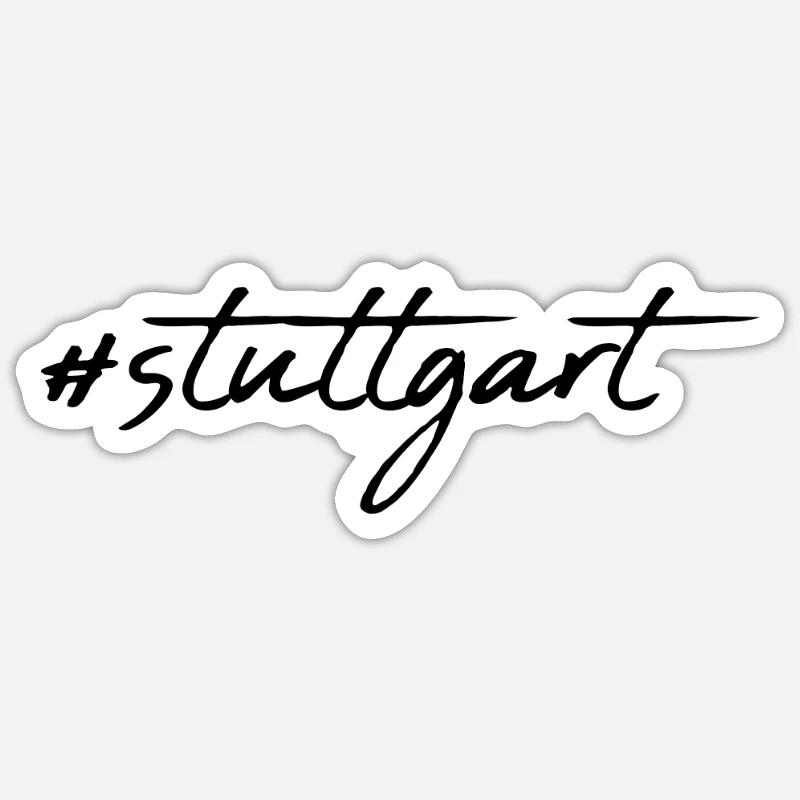 Stuttgart - Sticker Größe S (10 x 10 cm) - Mattweiß