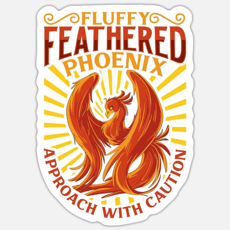 Phoenix Bird Mythical Creatures - Sticker size S (10 x 10 cm) - white matte