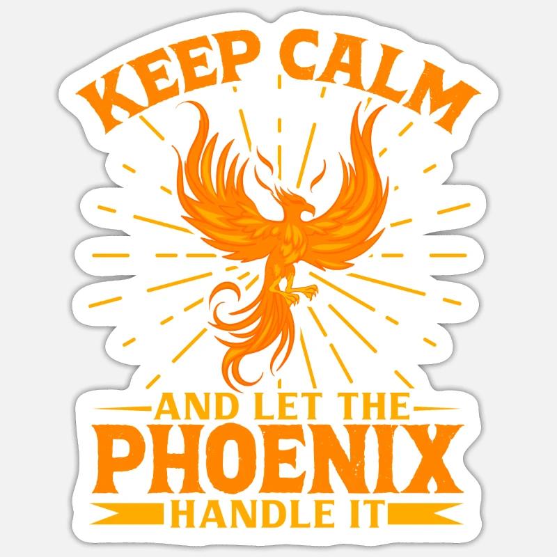 Phoenix Bird Mythical Creatures - Sticker size S (10 x 10 cm) - white matte