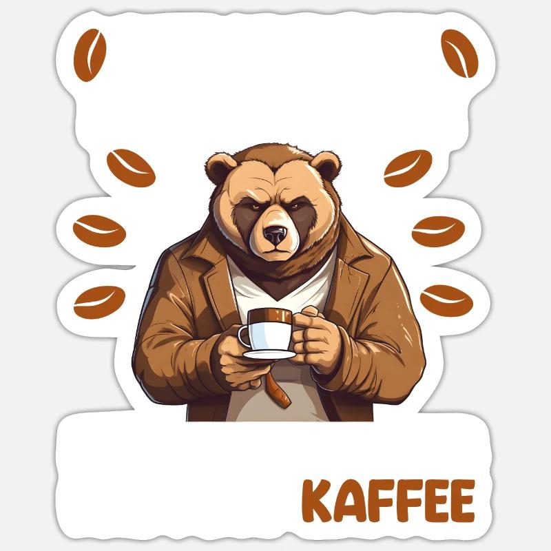 Kaffee Redet Nicht Beruf Job Spruch Filterkaffee - Sticker Größe S (10 x 10 cm) - Mattweiß