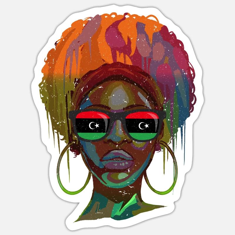 Libyen Sticker Größe S (10 x 10 cm)