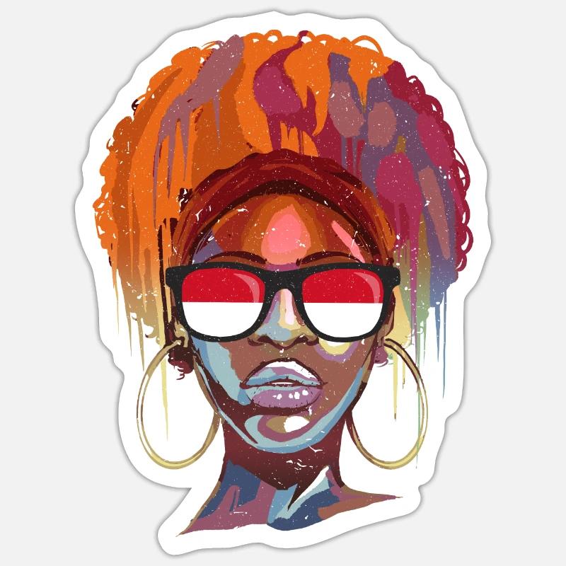 Monaco - Sticker size S (10 x 10 cm) - white matte