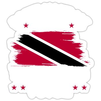 Trinidad and Tobago flag - Sticker size S (10 x 10 cm) - white matte - Front