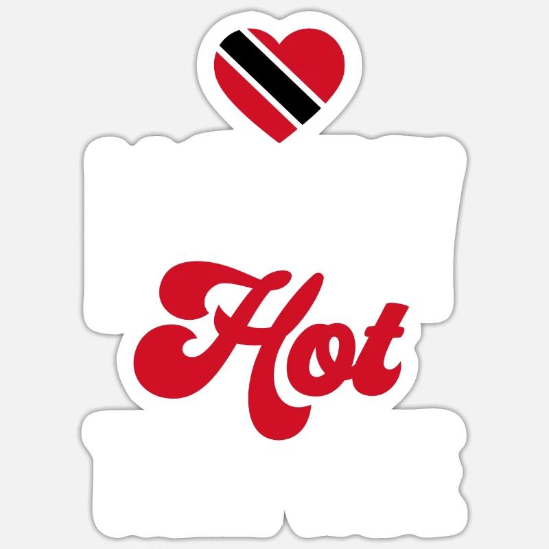 Drapeau de Trinité-et-Tobago - Sticker taille S (10 x 10 cm) - blanc mat