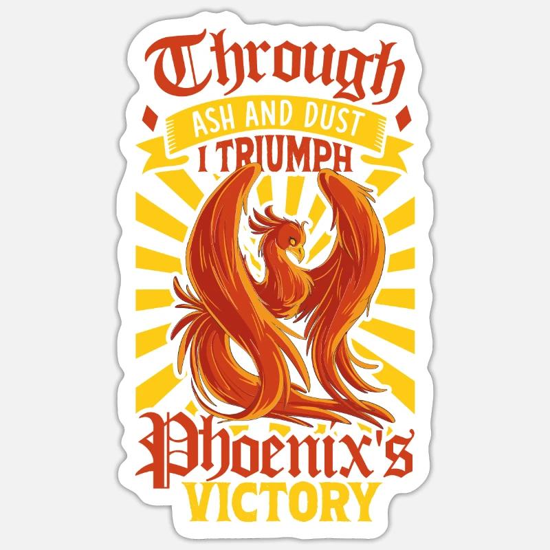 Phoenix Bird Mythical Creatures - Sticker size S (10 x 10 cm) - white matte