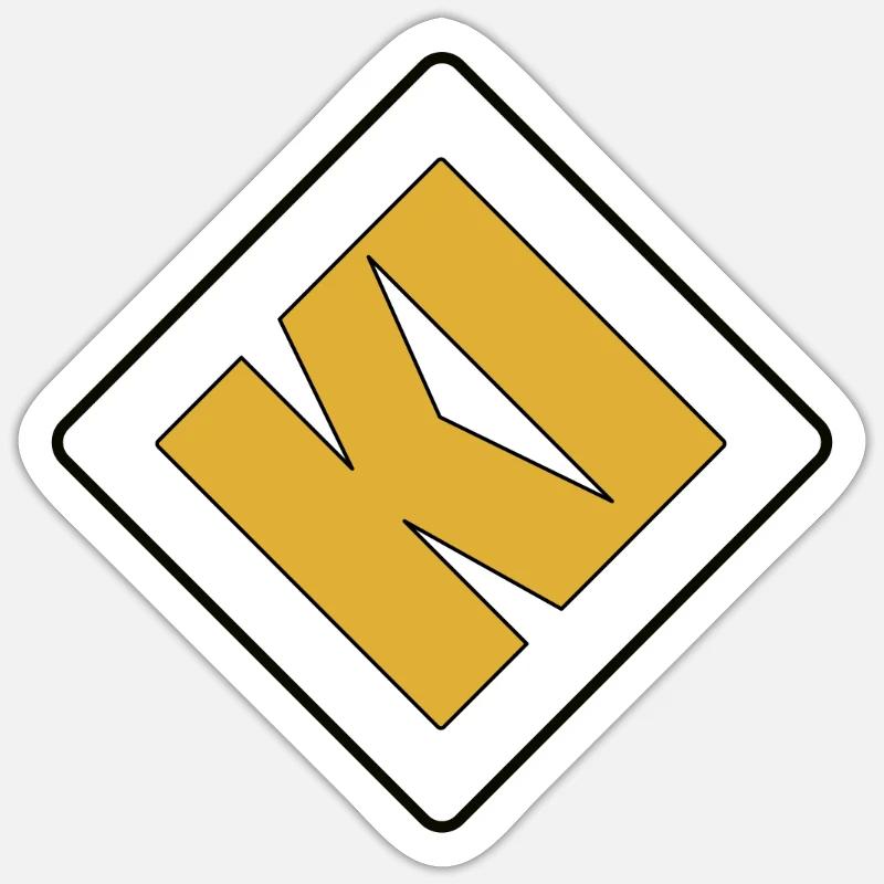Künstliche Intelligenz - KI hat Vorfahrt Sticker Größe S (10 x 10 cm)